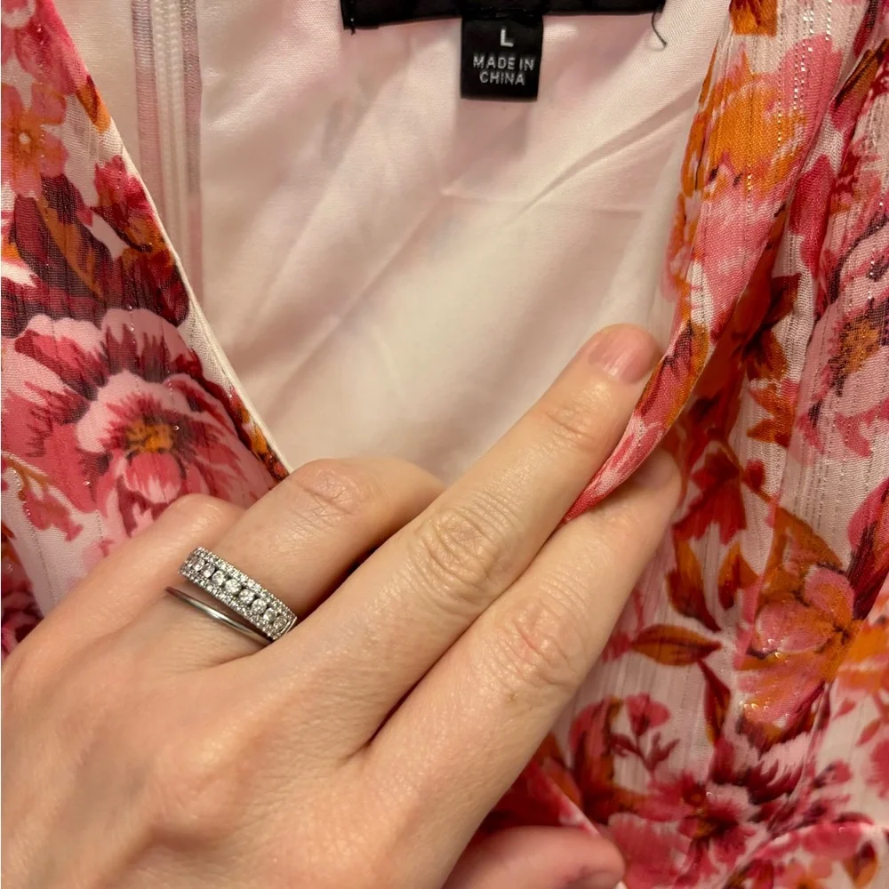 Lulu’s Always Enchanting Pink Floral Ruffled High-low Dress - Picture 4 of 5